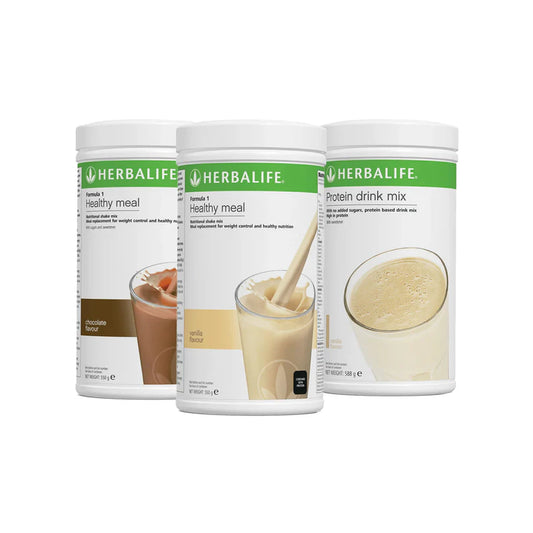 Herbalife Formula 1 Healthy Meal Shake & Protein Drink Mix Bundle – 2x 550g + 588g
